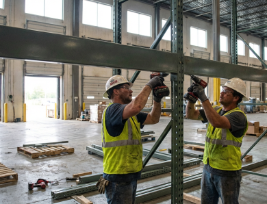 Montaggio scaffalature industriali: guida sicura con HUNI