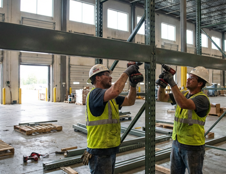 Montaggio scaffalature industriali: guida sicura con HUNI