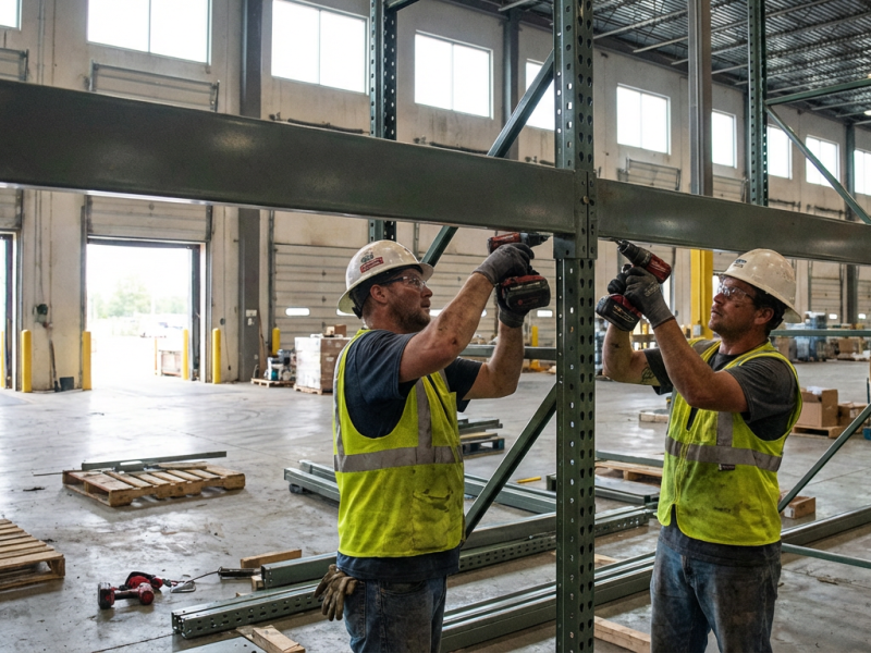 Montaggio scaffalature industriali: guida sicura con HUNI